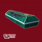 гроб обитый тканью комби