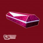 гроб обитый тканью комби